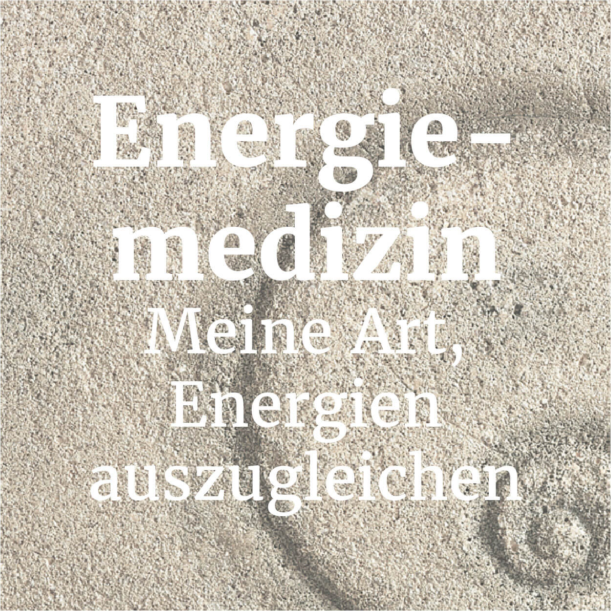 Energiemedizin - Meine Art, Energien auszugleichen. Kreisähnliche Hintergrund im Beigeton